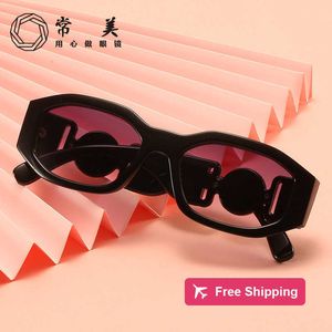 Designer Sunglasses simple frame sunglasses Fashion men's polygon Sunglasses Women's beauty head accessories metal sun visors IIDU