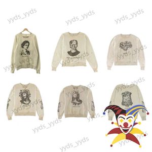 Men's Hoodies Sweatshirts Washed Saint Michael Sweatshirts Men Women Best Quality Graffiti Damaged Hooded T240113