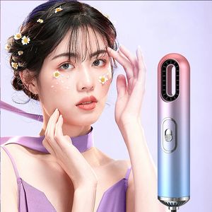 Professional Airflow Style Hair Dryer Electric Brush Comb With Nozzle Mini Portable Straight 240112