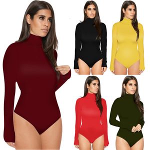 12 color long sleeve high neck slim fit fashion Jumpsuit winter 3501 220610