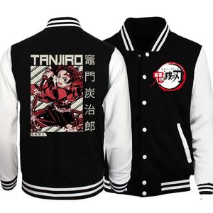 Anime Demon Slayer Men Women Kyojuro Rengoku Sweatshirt Jacket Kimetsu No Yaiba Jacket Baseball Assion اليابانية الأنيمي كارديجان 240113