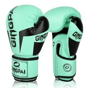 Luvas de boxe profissional pu couro muay thai guantes boxeo sanda luta livre mma kick boxe luva de treinamento para homens mulheres crianças 240112