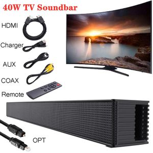 Högtalare Trådlös subwoofer Bluetooth -högtalare 40W High Power Homeater Echo Wall Soundbar Multimedia TV Computer Soundbox Optical Aux