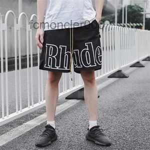 Roupas de grife curtas casuais Mercure Rhude 19ss New York Limited Letter 3m Reflexivo Imprimir Shorts Homens Mulheres Hip Hop Calças Casuais Verão Corredores Sportswear