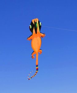 House Lizard Kite 3D Kite Färgglada skelett Lång svans Lätt att flyga strandsatser utomhussportspel2363644