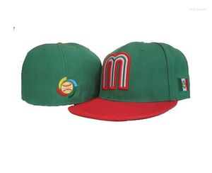 Бейсбольные кепки Сборная Мексики Облегающие командные головные уборы Snapback Футбол Бейсбол Футбольная кепка Хип-хоп Спортивная мода