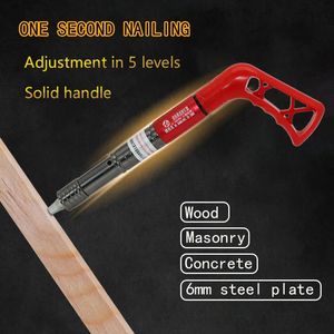 Solid Handle Metal Body Nail GunManual Steel Nails Gun Toolconcrete Nail Gunmini Portable Nail Shooting Machine 240112