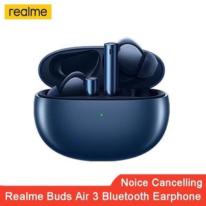 Hörlurar REALME BUDS AIR 3 Bluetooth Earphone 42dB Active Noice Avbryt 546mAh Massiver Batteriflören IPX5 Vattenbeständig headset