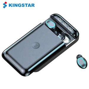 Kopfhörer KINGSTAR Kabellose Kopfhörer Bluetooth-Kopfhörer mit Mikrofon HD-Stereo-Sport wasserdichte Ohrhörer Headset 6000 mAh Power Bank