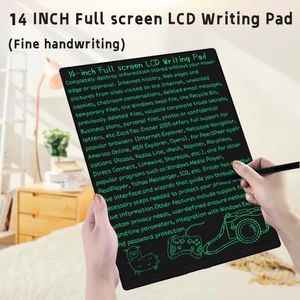 14inch Superfine手書きLCDライティングタブレット消去可能で再利用可能なデジタル描画ビジネス文房具教育玩具240112