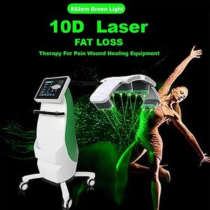 Уменьшение целлюлита, контурная пластика тела, лимфодренаж, вращающийся на 360 градусов 10D липолазер, машина для похудения, холодная лазерная терапия LLLT