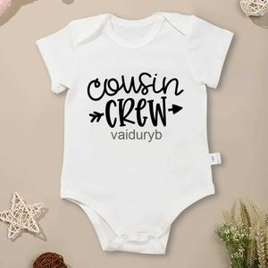 Rompers Cousin Crew Newborn Baby Boy Bodysuit Cotton Comfy Simple Style Harajuku Infant Onesie Short Sleeve O-neck Toddler Clothesvaiduryb