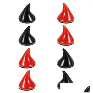 Motorcycle Helmets 8 Pcs Horns Car Decors Evil For Bicycle Accessories Cycling Decorations Personality Bicycles Drop Delivery Automobi Otslb