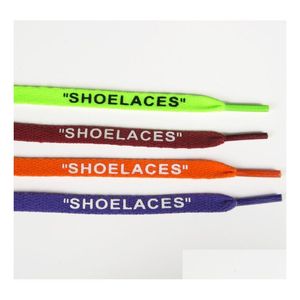 Shoe Parts & Accessories Shoelaces Low Black Green Orange Custom 12 Color Off Shoes Shoelace Laces Fashion Designer Shoe Lace Length 1 Dh3U0