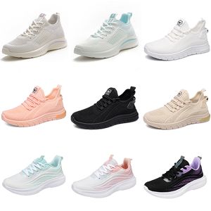 Mulheres 2024 Running Winter Shoes Caminhando Sapatos planos casuais Moda preta Rosa Bege Treinadores cinza Tamanho grande 35-41 89