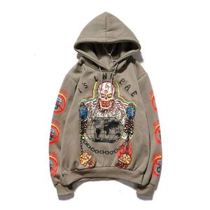 Fashion casual menswear designer Luxury KanyeS skeleton Graffiti boutique hoodie comfortable Chaopai hoodie