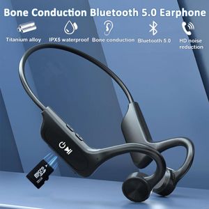 イヤホンワイヤレスBluetoothイヤホン屋外骨伝導ヘッドセットIPX5防水ヘッドフォンサポートハンズフリーTFカード