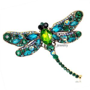 New Fashion Vintage Crystal Enamel Dragonfly Brooches Jewelry For Women Gifts Female Drop Delivery Dhzx5