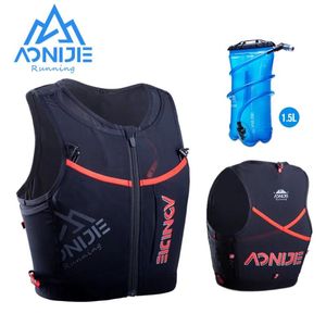 Bags AONIJIE C9106 10L Quick Dry Sports Backpack Hydration Pack Vest Bag with Zipper 1.5L Water Bladder for Running Marathon Race