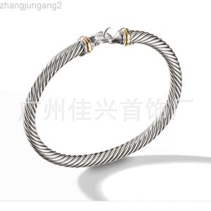 Designer Yuman Jewelry Bracelet with Dy Knitted Twisted Thread Color Separation Gold Hook Head David