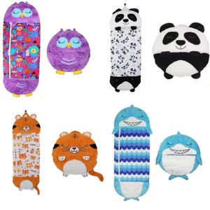 Kids Sleeping Bag Children's Cartoon Animal Shark Sleepsack Plush Doll Baby Pillow Lazy Sleep Sack for Boys Girls Christmas Gift 240112