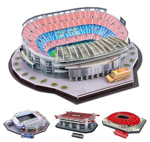 3D Puzzle Football Stadiums Drewniane zagadki Zabawki Zabawki Ular San Diego/Allianz Monachium/San Siro/Włochy Prezenty dla dzieci dorosłych x05225664345