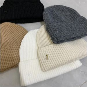 Bonés boné designers de luxo moda casual unisex malha chapéu de lã moda rua tendência outono inverno quente balde chapéus