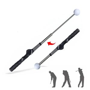 Golf Swing Practice Stick Telescopic Trainer Master Training Aid Posture Corrector Exercise 240112