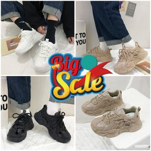 Zapatos informales, zapatos de diseñador para mujer y hombre, zapatillas gruesas, zapatos de primavera con cordones para papá, zapatillas con cuña de cabeza redonda, plataforma deportiva