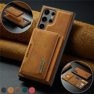 Retro 2 in 1 Magnetic Phone Case for iPhone 15 14 13 Pro Max Samsung Galaxy S24 S23 Ultra S23FE A14 5G A13 A33 A53 A73 A34 A54 A24 Multiple Card Slots Leather Wallet Shell