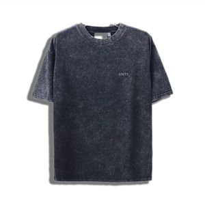 サマーメンズデザイナーTシャツルーズ特大Tシャツ最高品質のエッセンシャルスイートシャツカジュアルティーメンショートエスTシャツ100％コットンクルネックティーメンブラックTシャツ