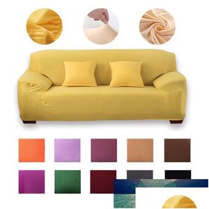 Cadeira cobre sofá moderno Er Spandex Elástico para sala de estar L Shapeor Canto 1Sectional Drop Delivery Home Garden Home Têxteis Cadeira Dh7Kd