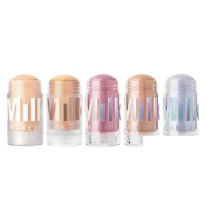 Foundation Primer Milk Makeup Matte Blur Stick Luminous Holographic Highlighter 5 Shades Guine Quality Imperfection Concealer och B OT8B0