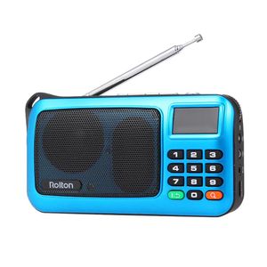 Радио Rolton W405 Портативный мини-Fm-радио ПК Динамик Музыкальный плеер USB Tf-карта со светодиодным дисплеем Hi-Fi Стереоприемник Цифровое FM-радио