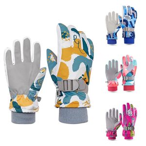 Guantes de esquí para niños para niñas, niño, invierno, Snowboard, nieve, guantes cálidos, guantes gruesos impermeables de alta calidad, mantienen los dedos calientes 240112