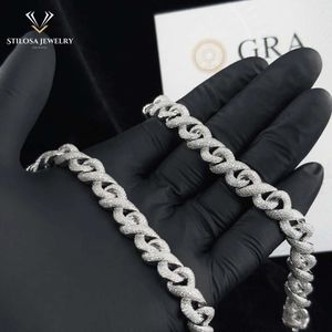 10Mm Hiphop Cuban Chain Fashion Jewelry Letter Name Pendant Vvs Moissanite With Sier Custom Hip Hop Necklace