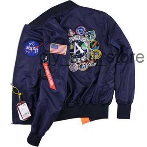 Giacche nasa Giacca da pilota autunno-volo Cappotto Bomber nero verde Apollo Uomo Cappotti da baseball con ricamo Nasa con cerniera bomber cp Giacche da uomo 3 QKFQ