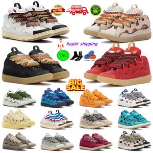 Designer Lavins Mesh Woven Shoes Curbs 90 -talets extraordinära avslappnade sneaker kalvskinn gummi nappa plattform ensamma mens tränare