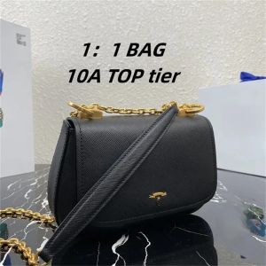 hot sale 10A Top Quality S Designers Women Wallet Black Handbag 22 14 6.5 Cm 1BD275 Bags Gold Chain Flap Shoulder Satchel Bag with Box B37