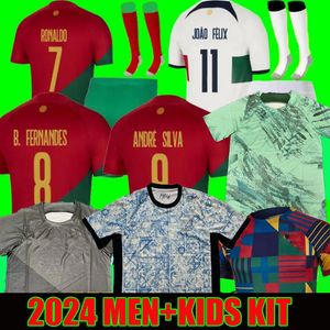 22 23 Portuguesa portugal soccer jerseys RUBEN RONALDO Portugieser dark pre match 2023 football shirt Men Kids kit World Cup team Portugals B.FERNANDES JOAO FELIX
