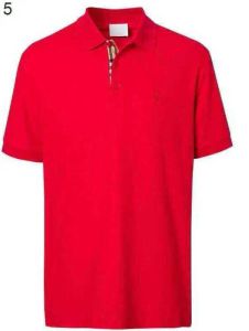 T-shirt da uomo T-shirt Burberys Ricamo Solido Polo Bur Polo da uomo Tb T-shirt corta Classic Station Colore Lettera Casual Polo estiva Manica T 7721