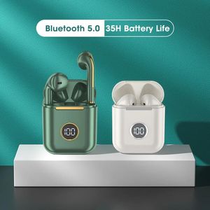 Fones de ouvido tws bluetooth estéreo verdadeiro sem fio fones de ouvido no ouvido handsfree fones de ouvido para o telefone móvel j18 atualização