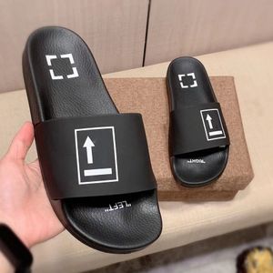 Man off summer beach slide white black flat heel Luxury sandal Womens mens Designer shoe loafer Leather lady tazz Slipper sandale Mule boy shoes pool outdoor sliders