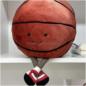 Wholesale Toy Tv P Hy Wy 25Cm Squishmallow Pie Basketball Dolls Colorf Cute Cloth Doll Peluche Stuff Animal Christmas Gift For Drop D Dhpyv