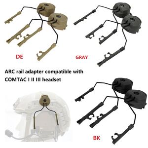 アクセサリハーアンゲル戦術ヘルメットアークオペスコアヘルメットレールアダプターヘッドセットスタンドペルターCOMTAC III II戦術イヤホンと互換性