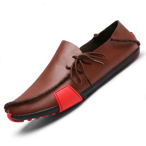 Personalità morbida Scarpe in vera pelle pu per uomo Sneaker maschio adulto fatto a mano slip on scarpe da barca piatte uomo calzature mocassini scarpe 240112