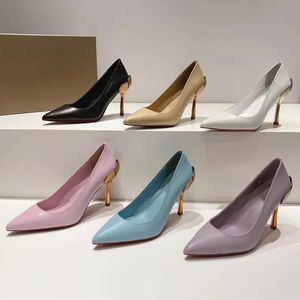 Nuove scarpe per le donne Vera pelle Tacchi altissimi sottili Primavera Autunno Designer di lusso Scarpe femminili Décolleté Calzature Scarpe eleganti 8,5 cm Taglia 35-43