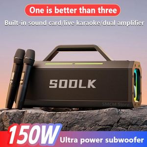 Alto-falantes Sodlk 150W Big Power Bluetooth Speaker NFC Portátil Coluna Sem Fio TWS Subwoofer 21600mAh Bateria Ao Ar Livre Fonte de Alimentação Móvel
