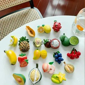 Ímãs de geladeira Ins 3D Resina Biônico Alimentos Imãs de Geladeira Bonito Cozinha Realista Fruta Decorativa Adesivos de Parede Adesivos de Geladeiravaiduryd