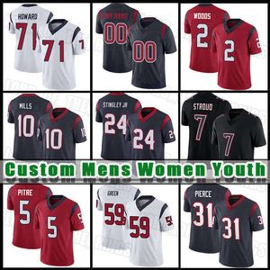 7 CJ Stroud 51 Will Anderson Jr. Football Jerseys Houston''txans''davis mills Derek Stingley Jr. Dameon Pierce Jalen Pitre Tank Dell John Metchie III Robert Woods Green